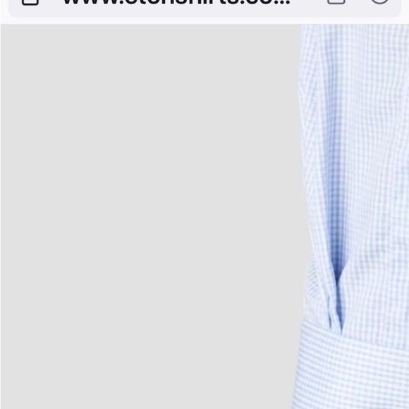Men’s Eton Micro check dress shirt 16x41 - Picture 7 of 8